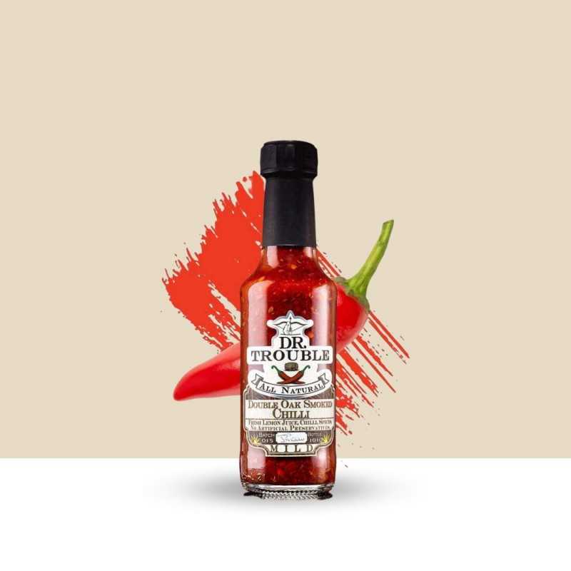 Sauce pimentée Fumée au Bois de Chêne 125 ml - Dr Trouble