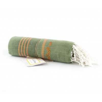 fouta bio couleur olive orange turquie