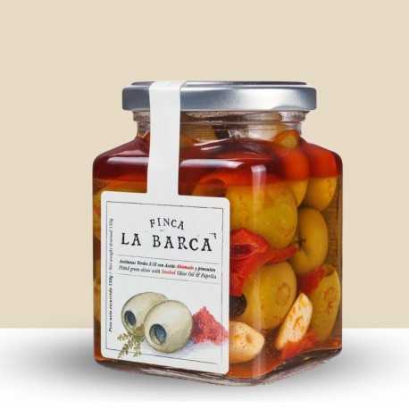Olives Gordal dénoyautées - à l'huile d'olive Fumée & Paprika
