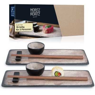 Service de table à sushi pour 2 personnes - 10 pièces