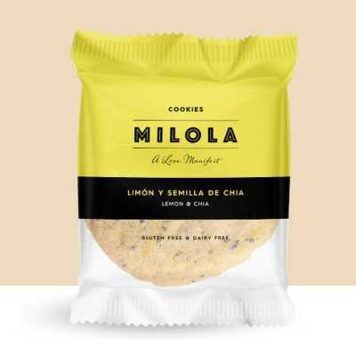 Cookies Citron & Chia 50gr (sans gluten ni produits laitiers) MILOLA