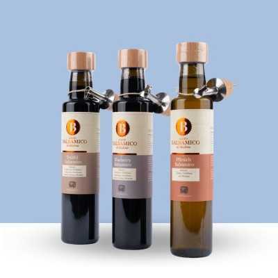 Vinaigre Balsamique Aceto -avec Bec Verseur Artisanal - Saveurs Variées