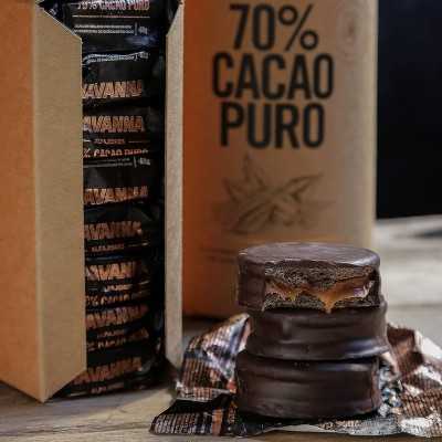Alfajores Havanna 70 % Cacao Puro 4 Biscuits Argentins au Dulce de Leche