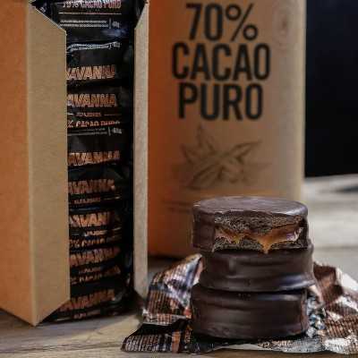 Biscuits Argentins Fourrés au Dulce De Leche - Havanna Alfajores 70% Cacao Puro