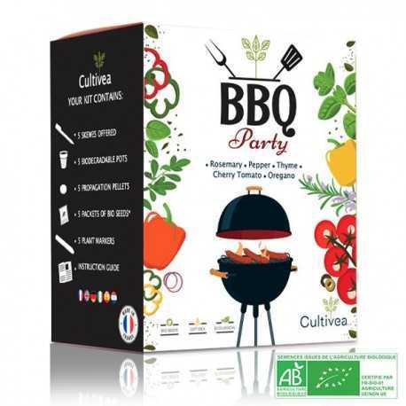 Mini Kit Prêt à Pousser BBQ BIO - Cultivez Vos Propres Herbes et Légumes