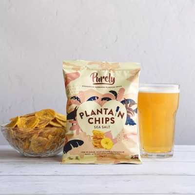 Chips de Banane Plantain au Sel de Mer – 75 g