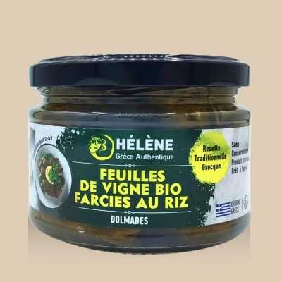 Feuilles de Vigne Bio farcies au riz – Dolmades