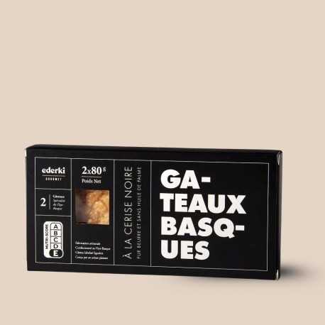 Gâteaux basques aux cerises noires individuels | Pâtisserie artisanale basque certifiée Eguzkia