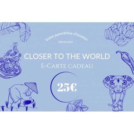 Carte Cadeau Closer to the World 25€