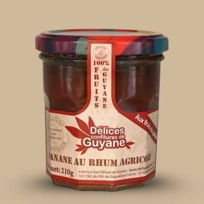 confiture banane rhum agricole guyanaise