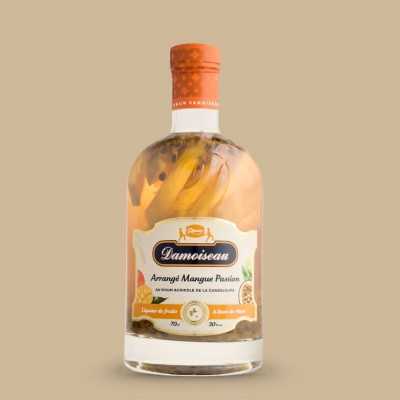 bouteille rhum arrangé mangue-passion Damoiseau