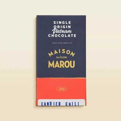 Tablette chocolat noir 65% Grand Cru Vietnam au piment confit