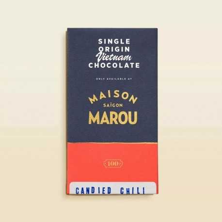 Tablette chocolat noir 65% Grand Cru Vietnam au piment confit
