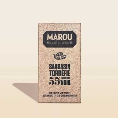 Tablette chocolat noir 55% Grand Cru Vietnam au sarrasin torréfié