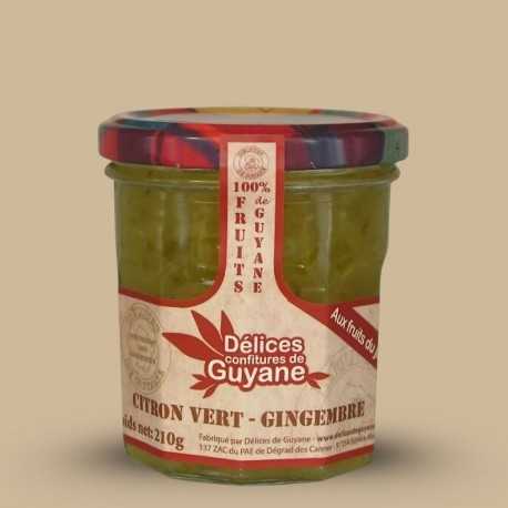 Pot de confiture citron vert et gingembre artisanale de Guyane