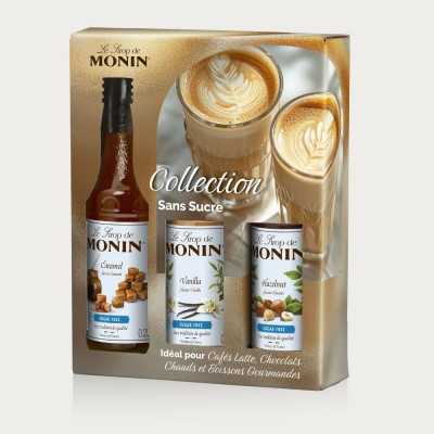 Coffret MONIN Sans Sucre – 3 sirops de 25 cl pour cafés et lattes