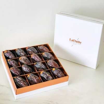 Coffret de dattes Medjool bio naturelles – 350 g, écrin cadeau haut de gamme