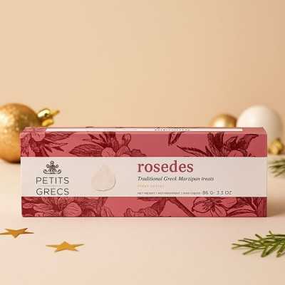 Rosedes grecques traditionnelles au massepain, miel et noix