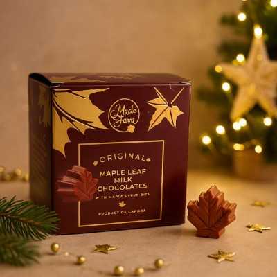 Chocolats canadiens forme feuille d’érable