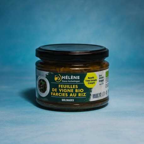 Feuilles de Vigne Bio farcies au riz – Dolmades