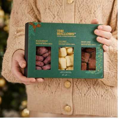 Coffret cadeau guimauves chocolat hiver