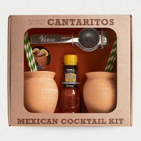 coffret cantaritos kit cocktail tequila mexicain en argile
