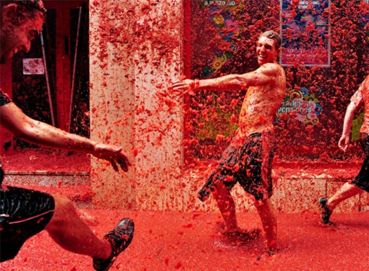 La Tomatina en Espagne
