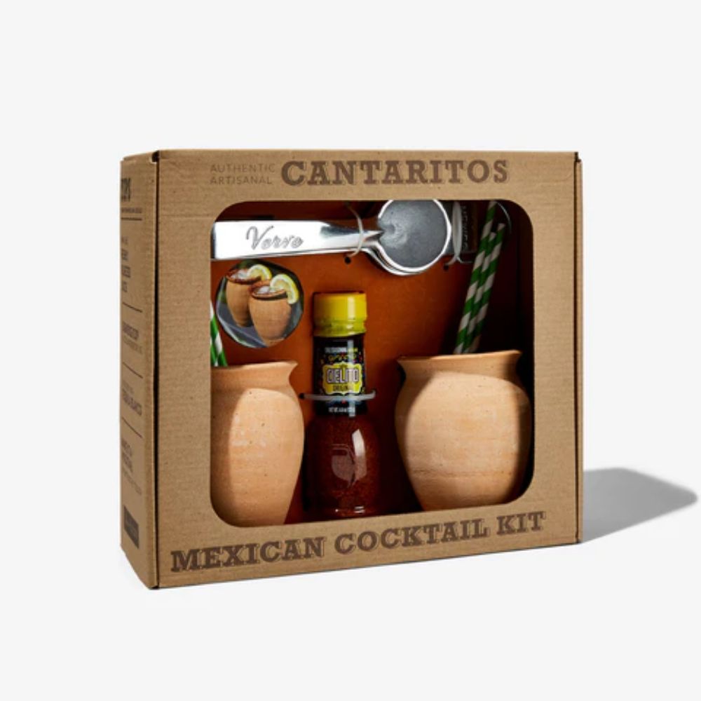 coffret cantaritos kit cocktail tequila mexicain en argile