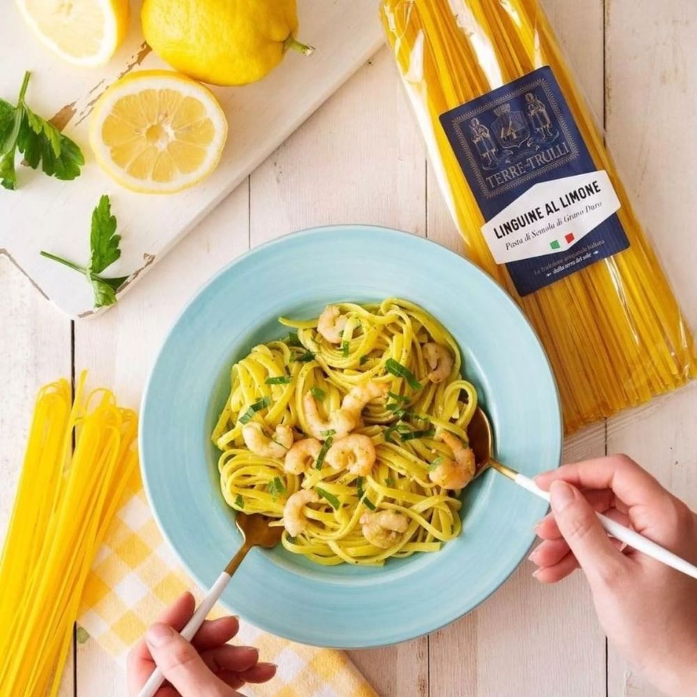 Linguine artisanales au citron – pâtes italiennes des Pouilles