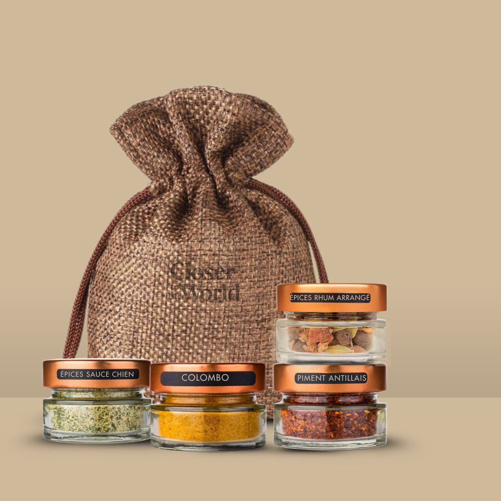 épices antillaises en pot et recettes incluses