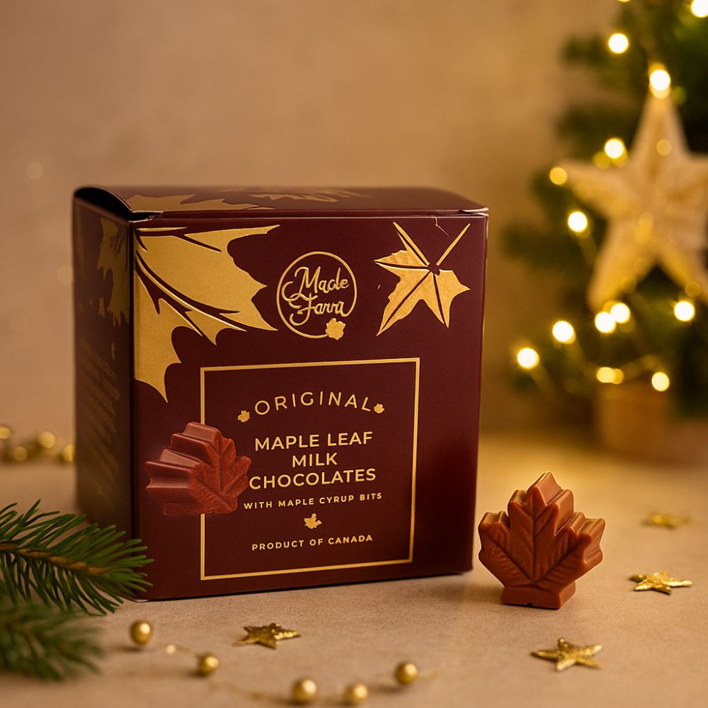 Chocolats canadiens forme feuille d’érable