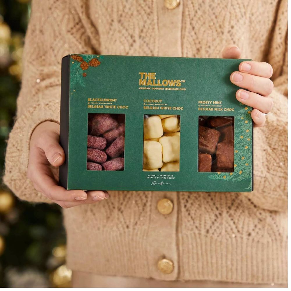 Coffret cadeau guimauves chocolat hiver