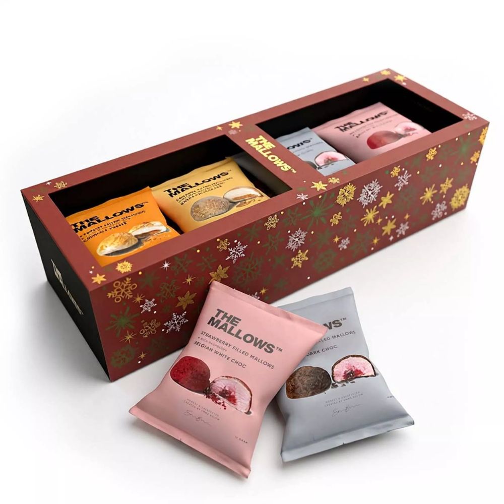Coffret cadeau guimauves fourrées fraise caramel