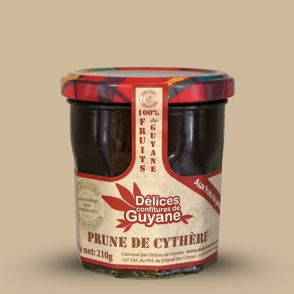 Confiture artisanale exotique prune de cythère sans additifs