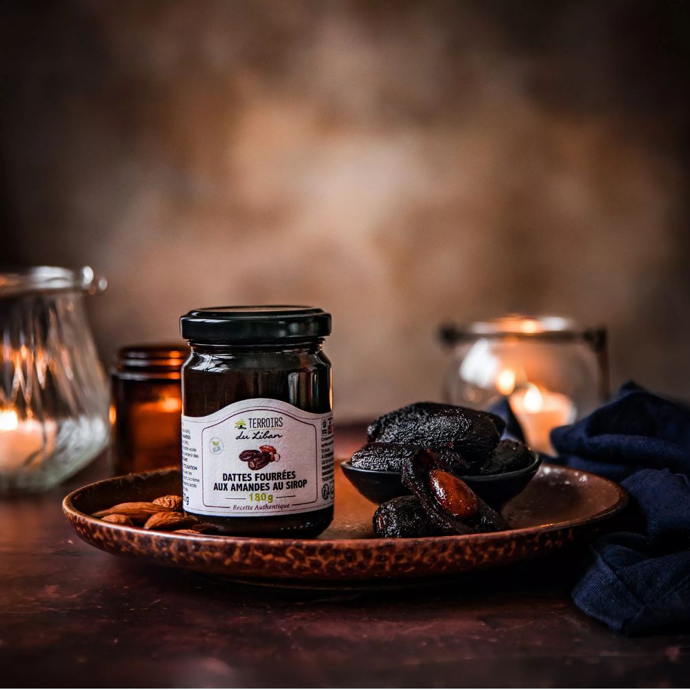 Dattes Fourrées aux Amandes au Sirop – 180 g