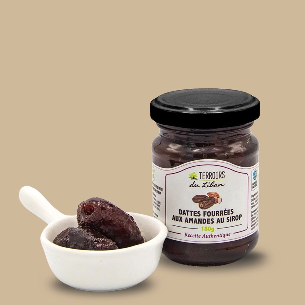 Dattes Fourrées aux Amandes au Sirop – 180 g