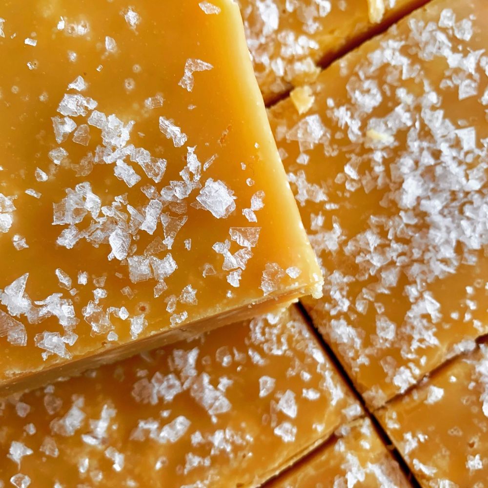 Fudge artisanal au caramel salé de mer – confiserie fondante 150 g