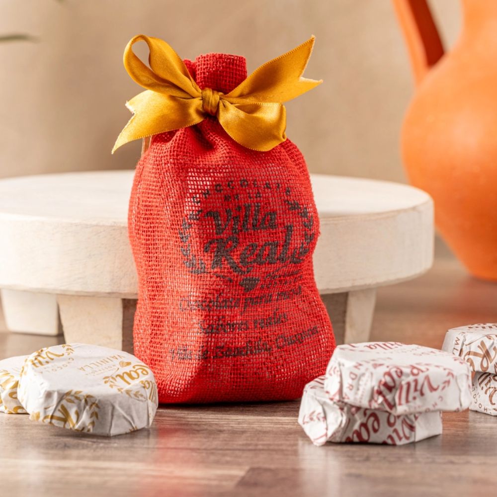 disques de chocolat Villa Real saveurs amande, vanille et sweet dark