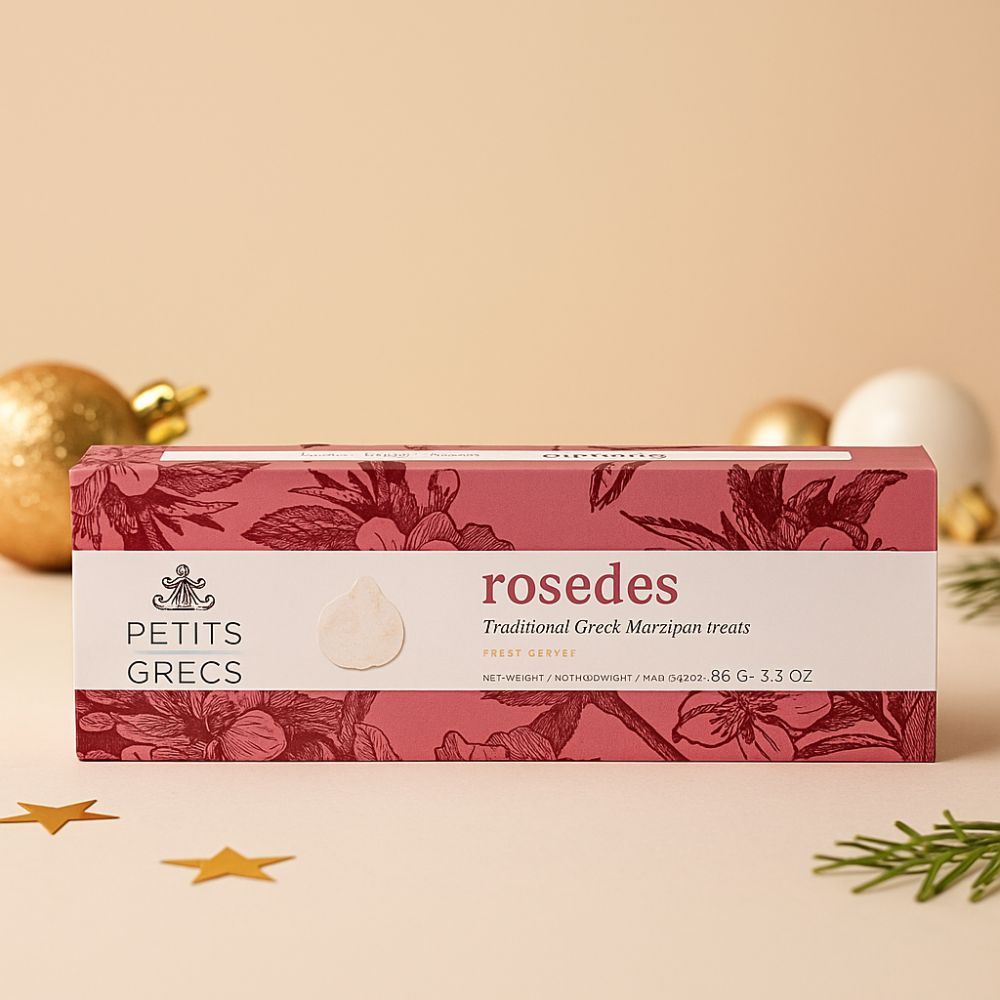 Rosedes grecques traditionnelles au massepain, miel et noix
