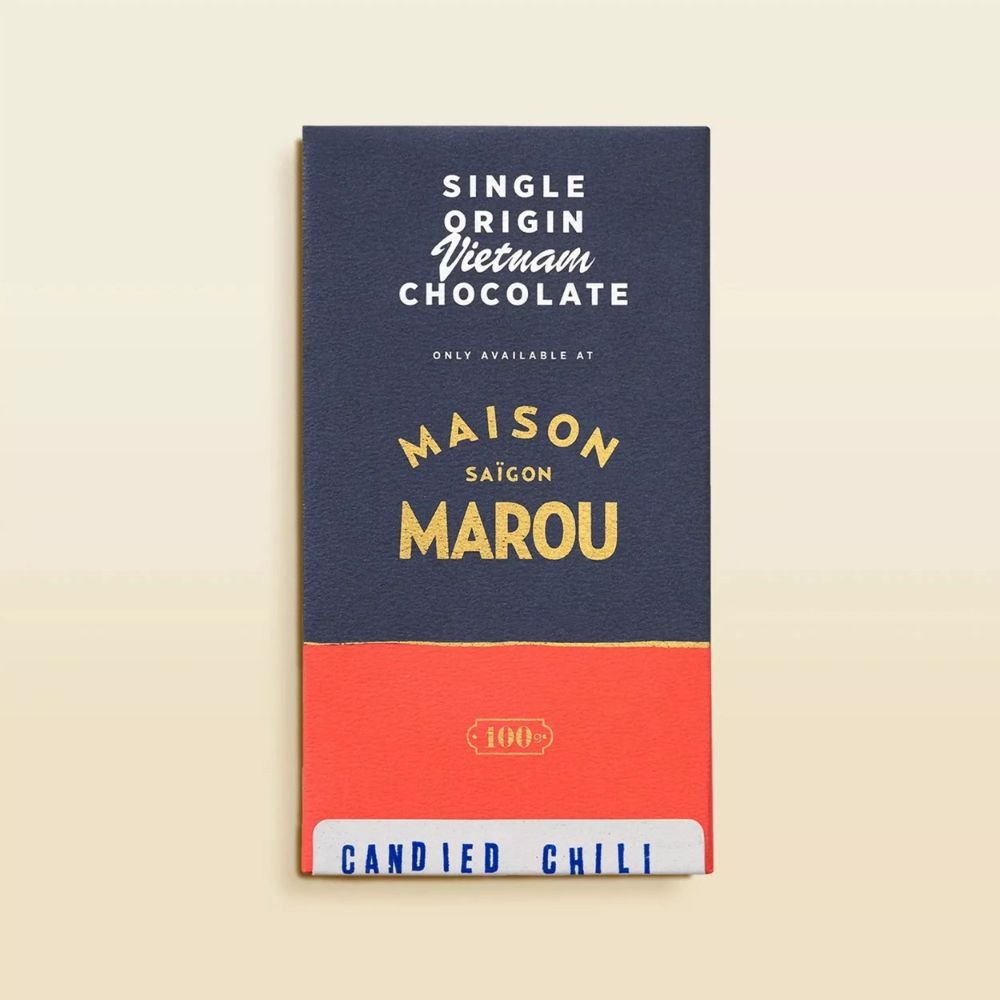 Tablette chocolat noir 65% Grand Cru Vietnam au piment confit