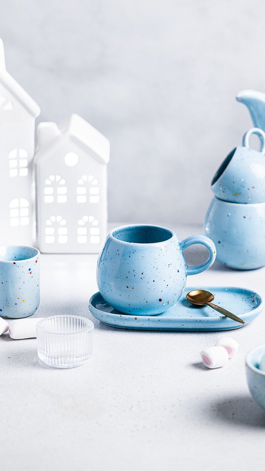 Mug party boule bleu 300 ml