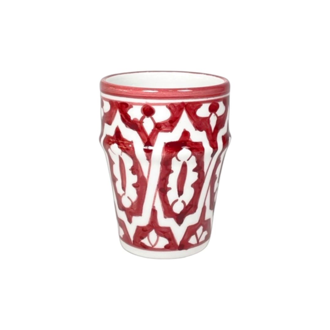 Tasse Beldi Fassia Aubergine Lot 2 grandes et Paille 2 Moyennes
