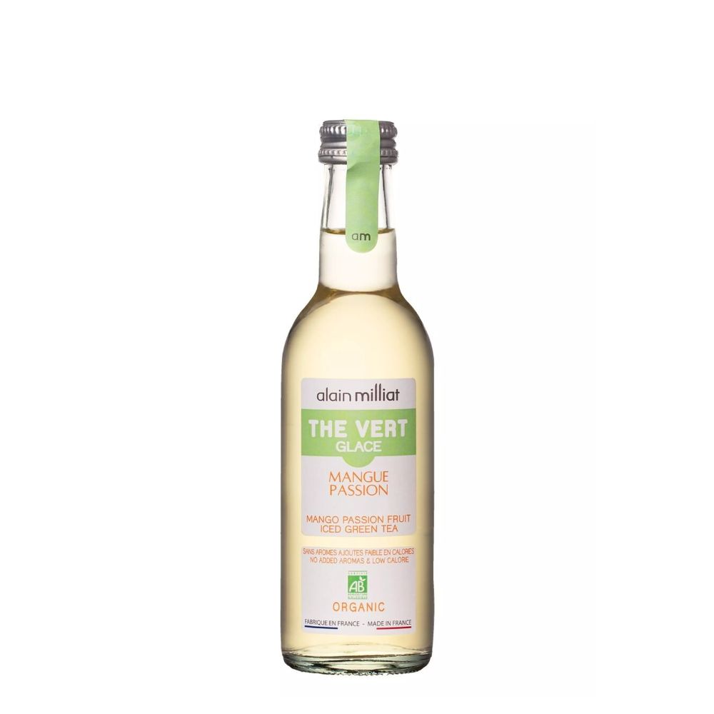 Bouteille de thé glacé bio mangue passion 25cl | Zoom sur thé vert Sencha et fruits exotiques