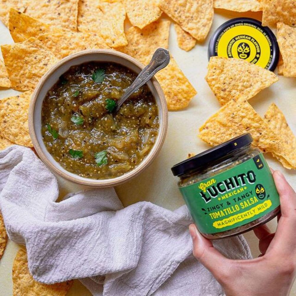 Pot de sauce tomatilles Luchito | Sauce verte mexicaine | Sauce pour tacos et grillades