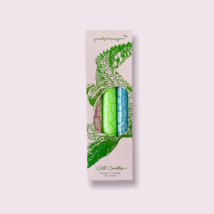 Bougies Crocodile Sauvage - (Boite de 3 bougies)