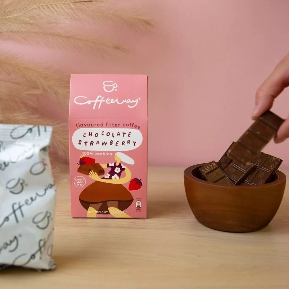 Café Moulu Arabica Aromatisé Fraise et Chocolat