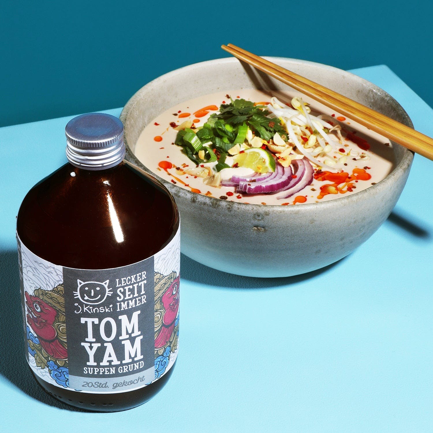 Bouillon d'os de poulet fermier bio Tom Yam