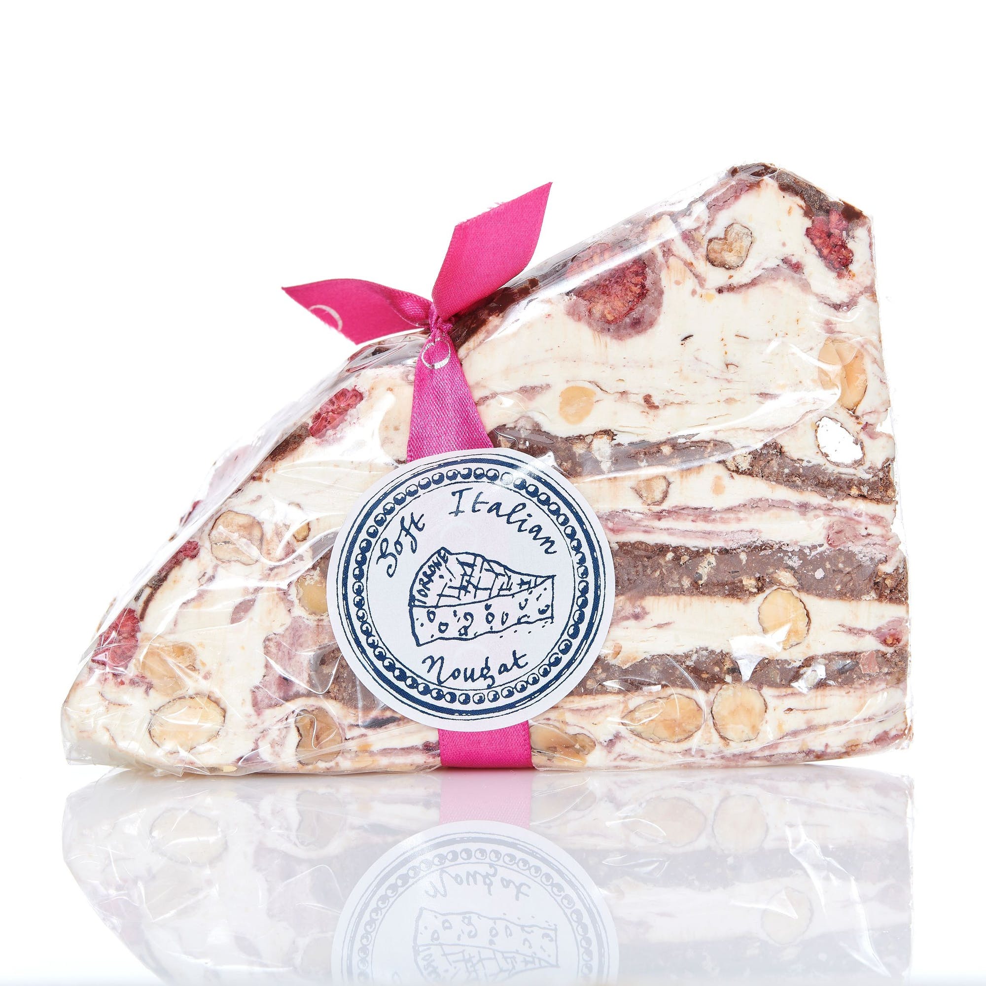 tranche de nougat framboise