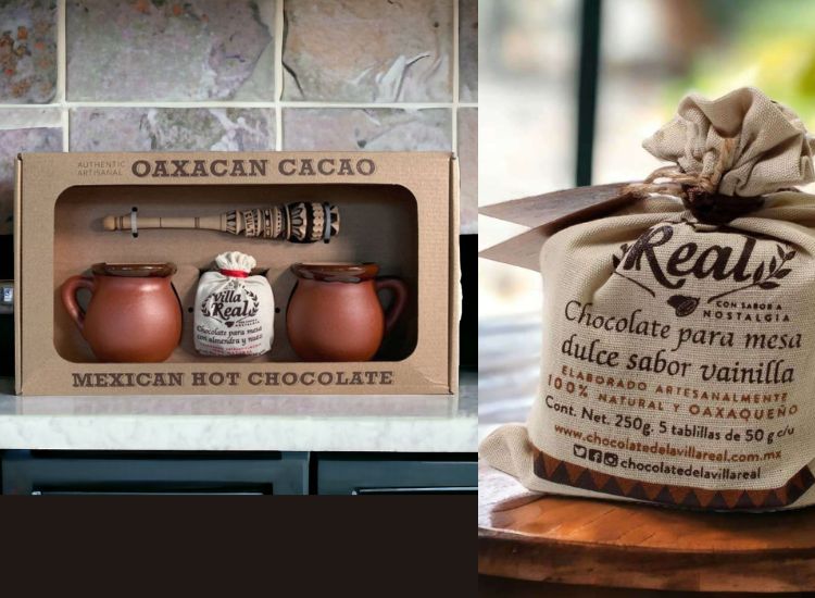 Coffret cadeau chocolat chaud mexicain avec accessoires traditionnels
