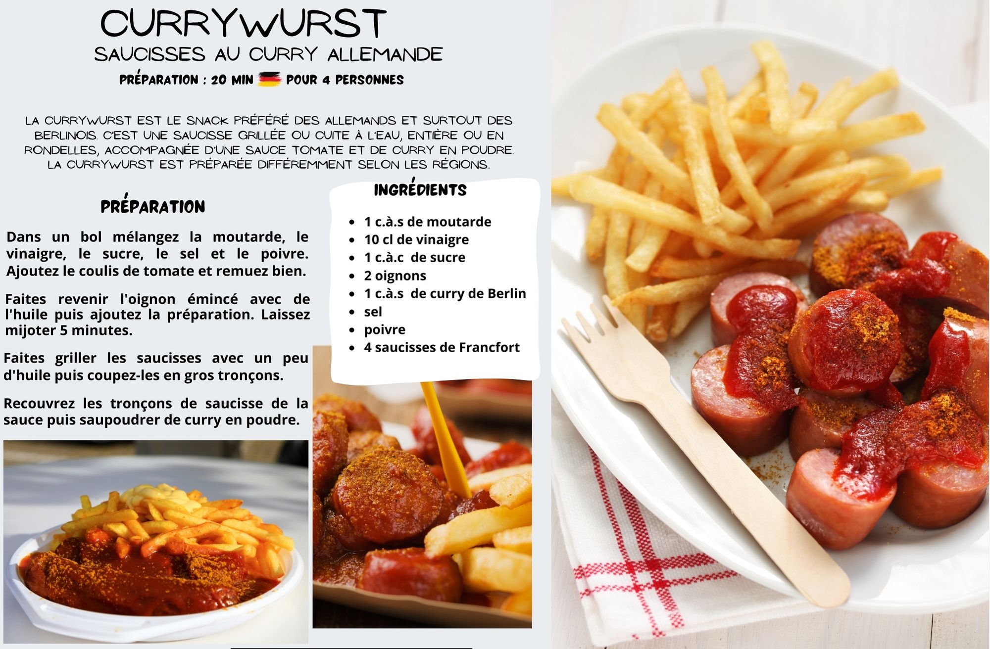 recette allemande Currywurst